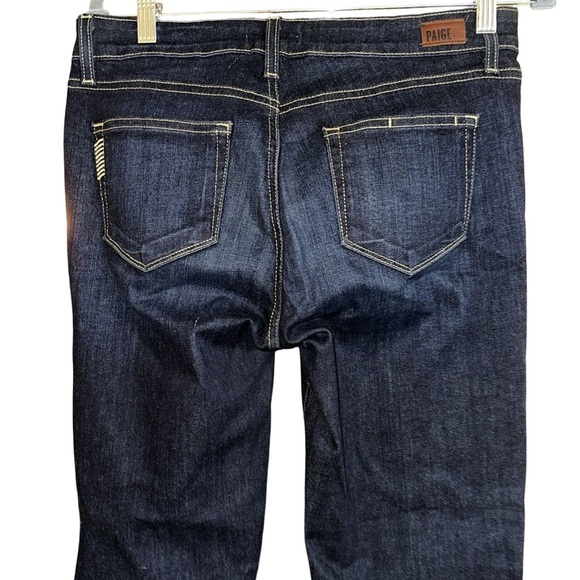PAIGE Manhattan Dark Wash Boot Cut Blue Jean Size 29 - Picture 7 of 9